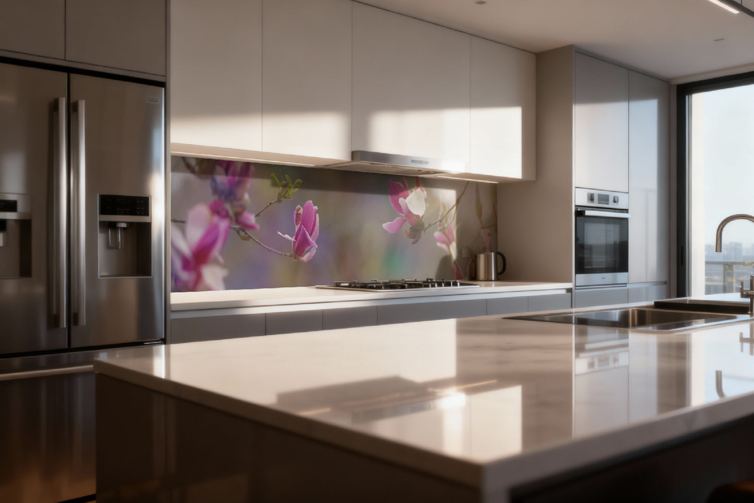 Küchenrückwand Magnolien