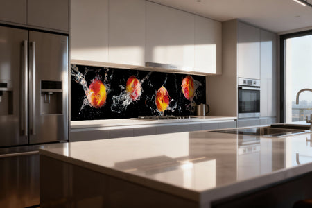 Küchenrückwand Pfirsich Splash