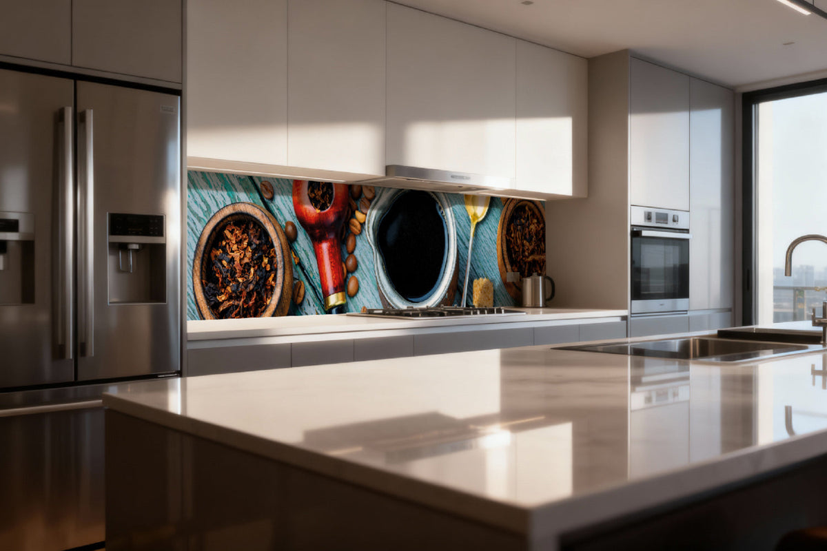 Küchenrückwand Kaffee & Pfeife Vintage