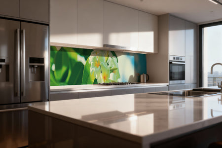 Küchenrückwand Exotische Blumen