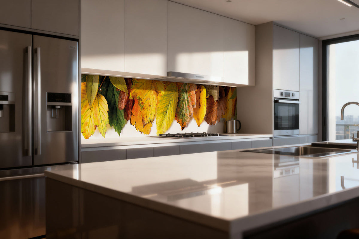 Küchenrückwand Bunte Blätter Herbst