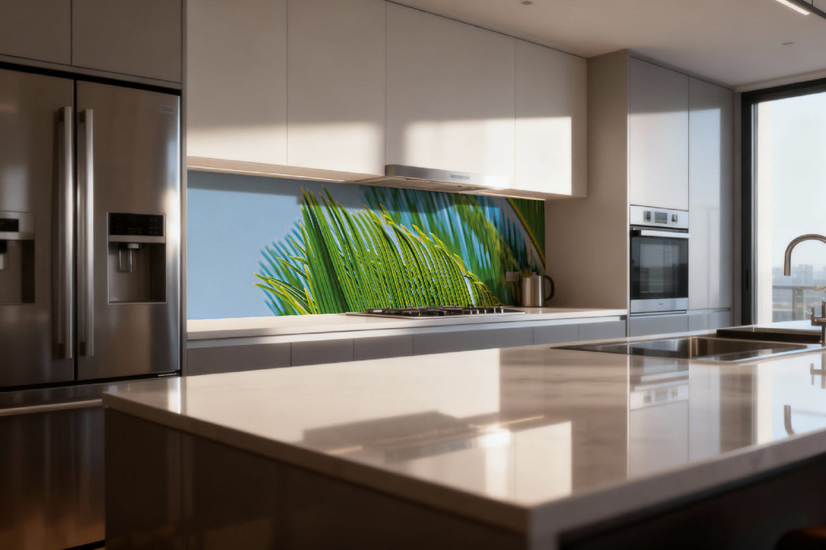 Küchenrückwand Palmenblätter Tropisch