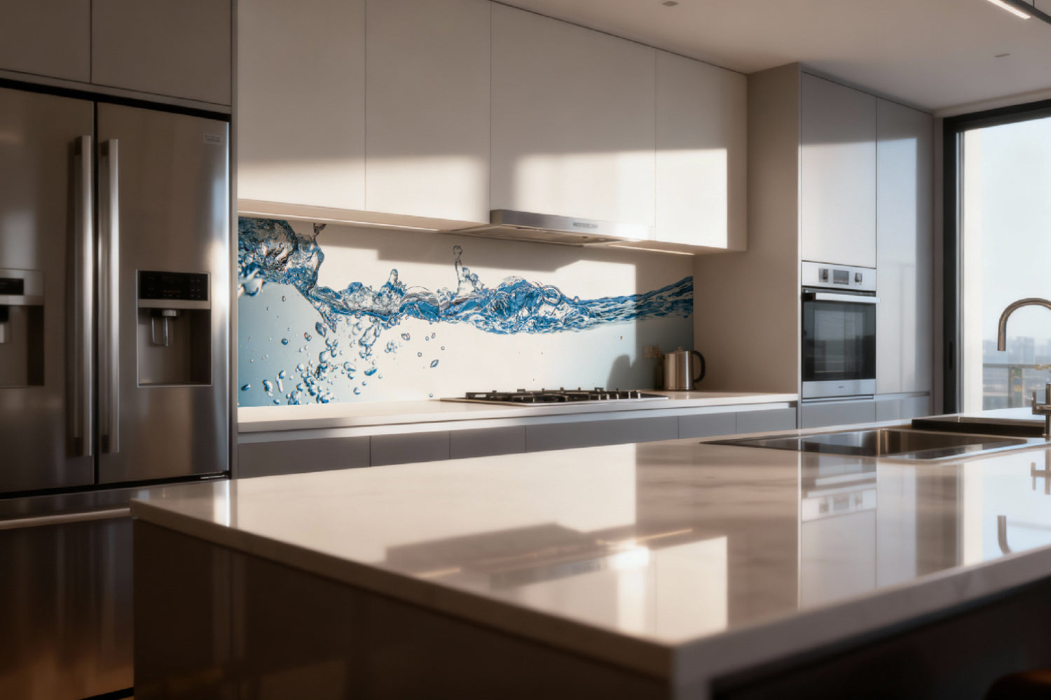 Küchenrückwand Wasser Welle
