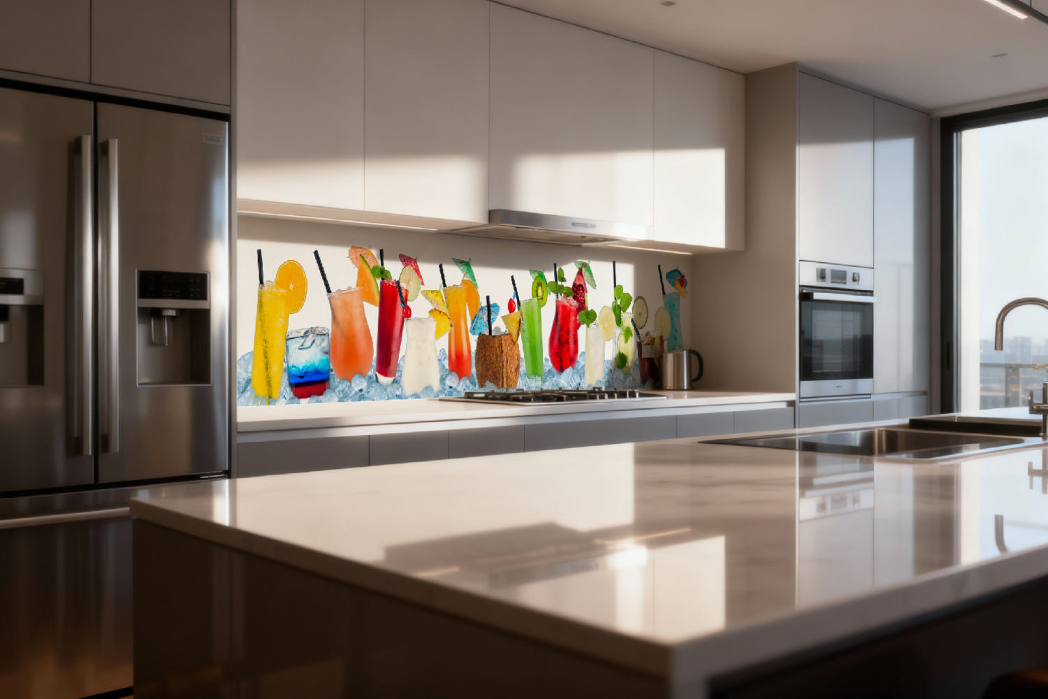 Küchenrückwand Bunte Cocktails