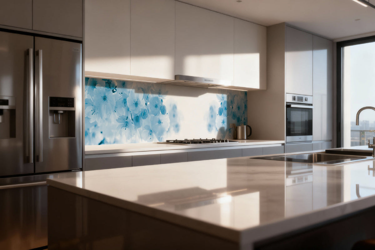 Küchenrückwand Stilvolle Blütenoptik