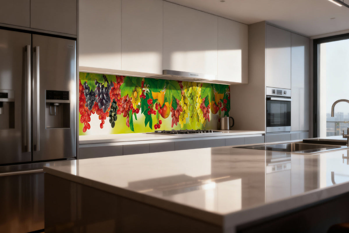 Küchenrückwand Früchte & Trauben Bunt
