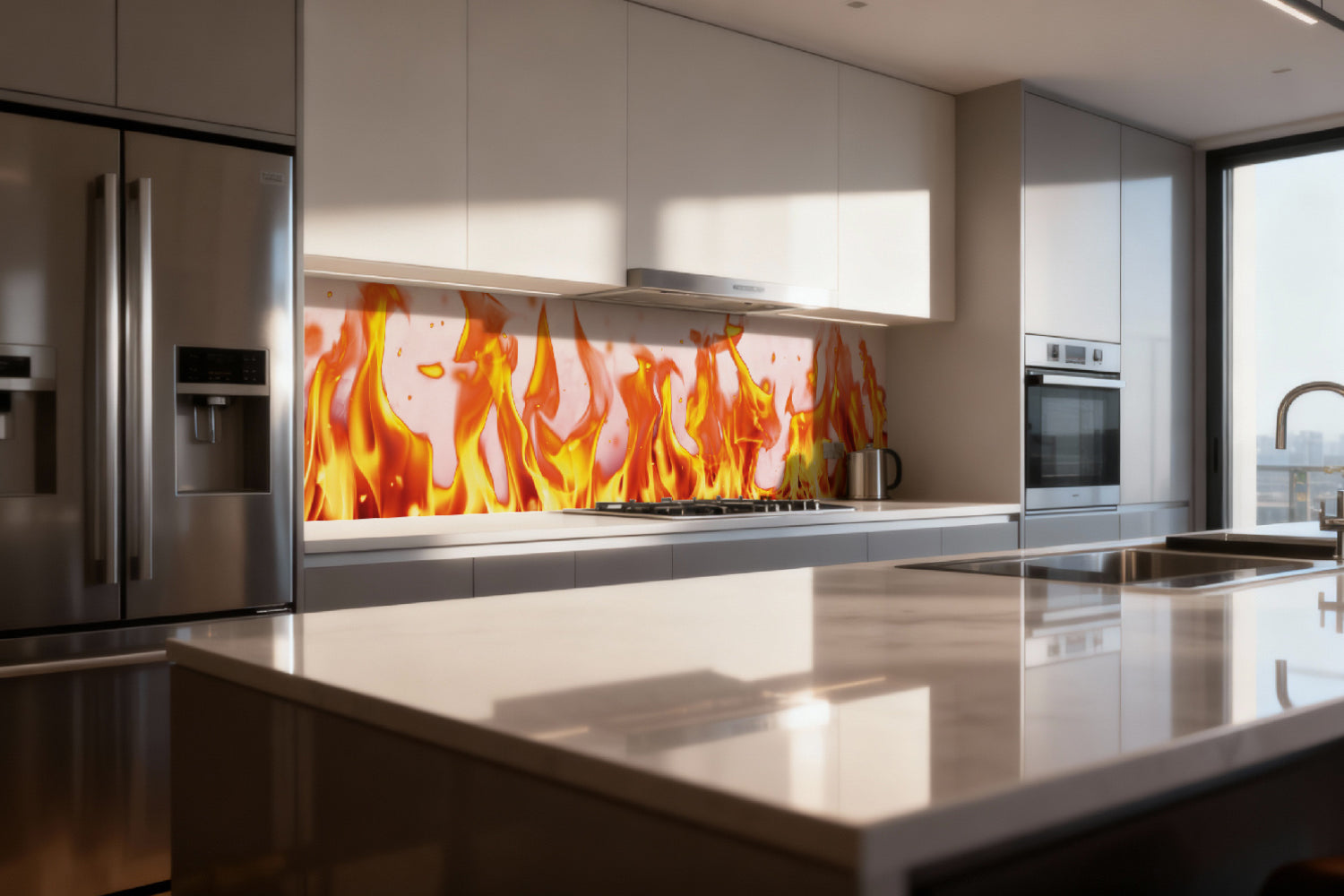 Küchenrückwand Feuer & Flammen