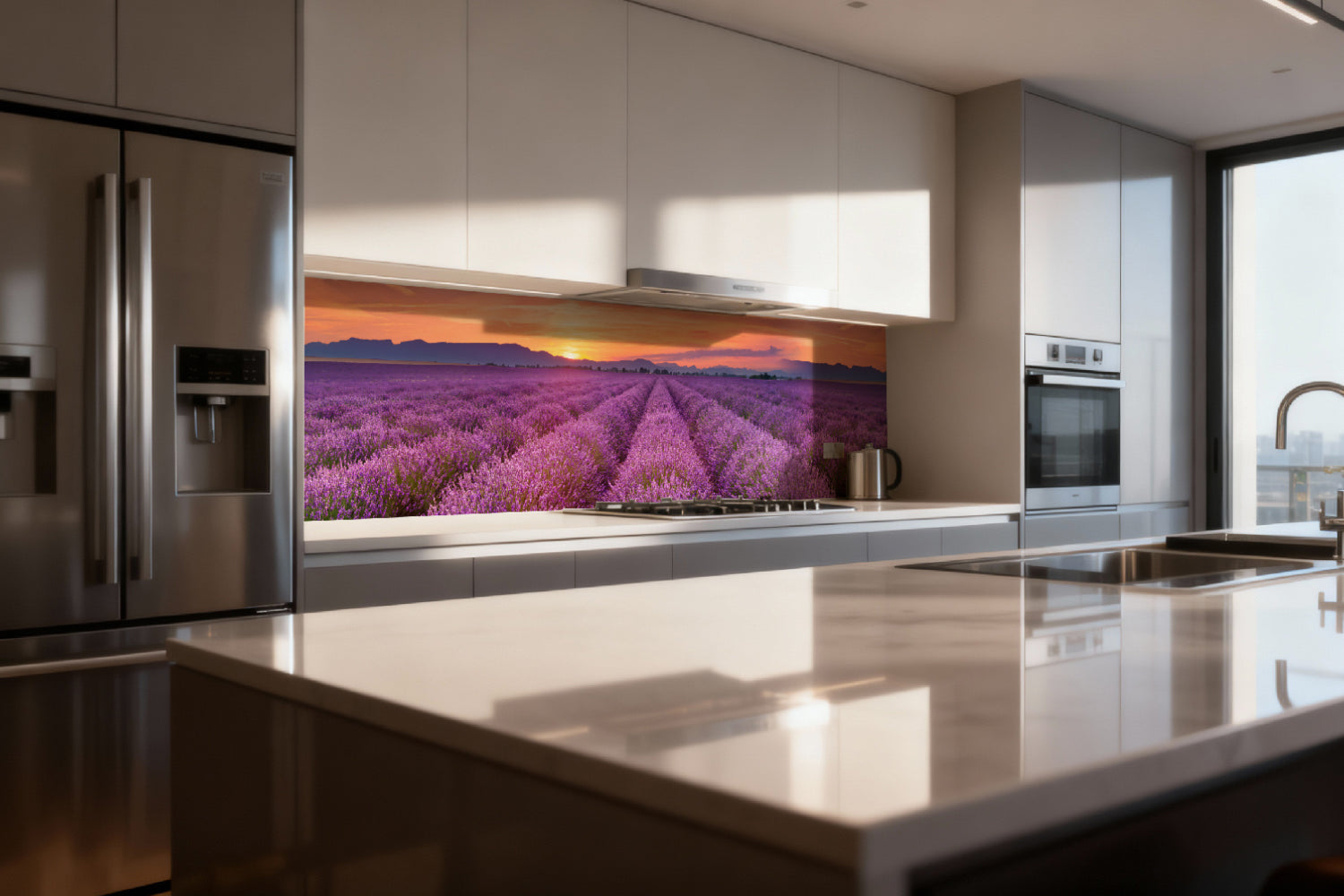 Küchenrückwand Lavendelfeld Provence