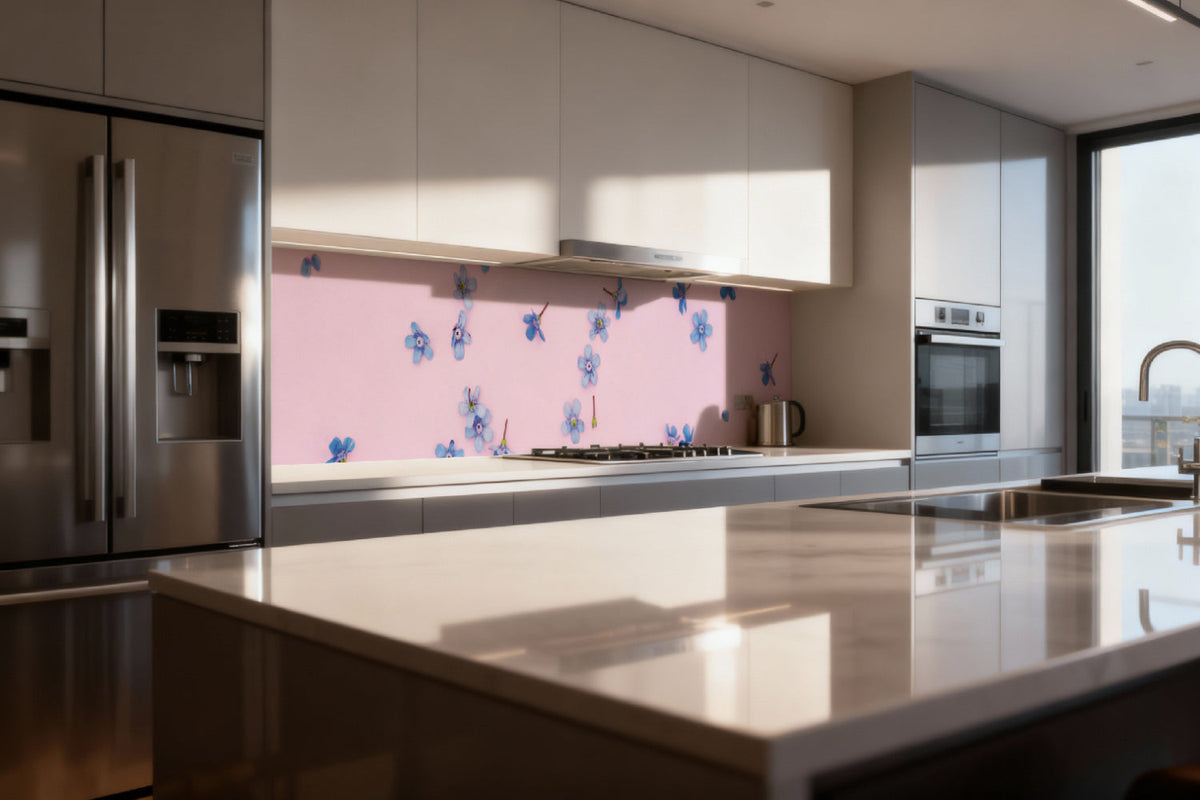 Küchenrückwand Romantisches Blumenmotiv