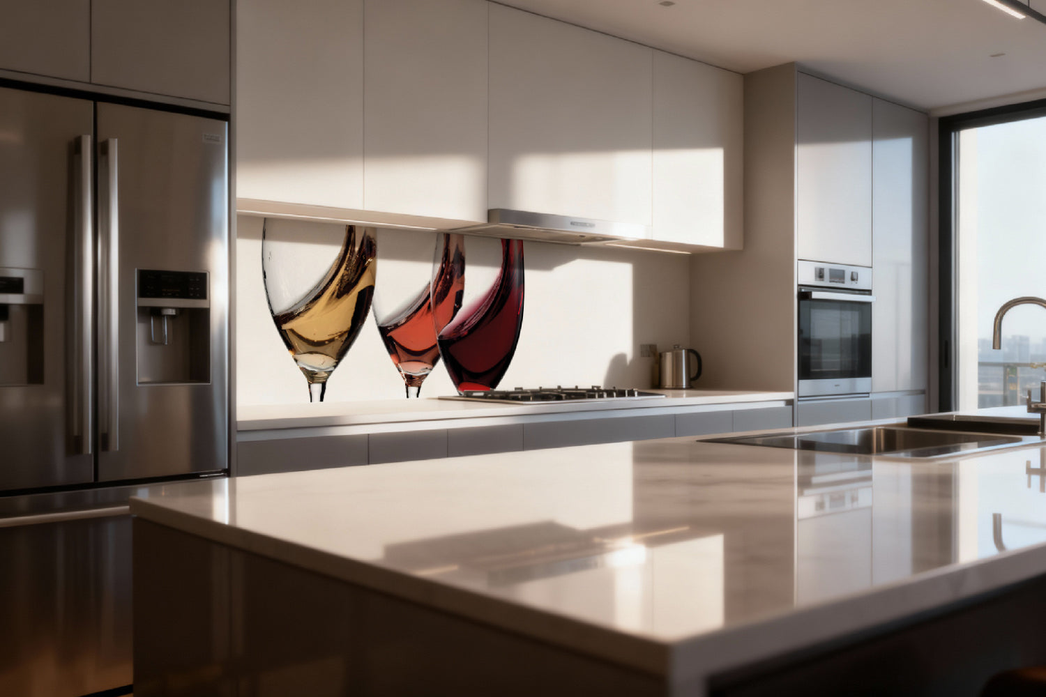 Küchenrückwand Weingläser