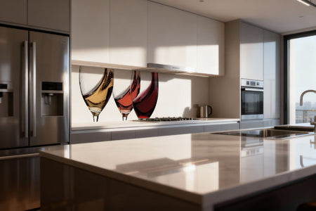 Küchenrückwand Weingläser