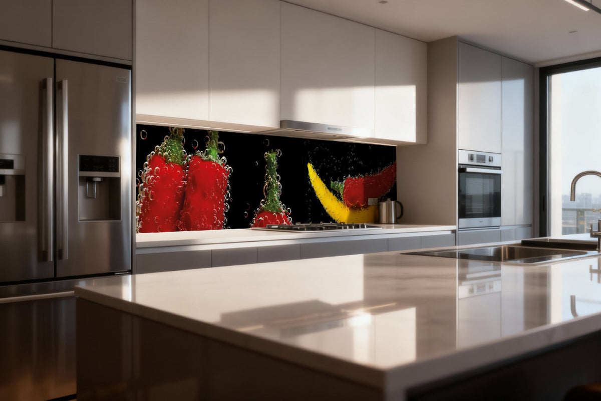 Küchenrückwand Rote & Gelbe Chili