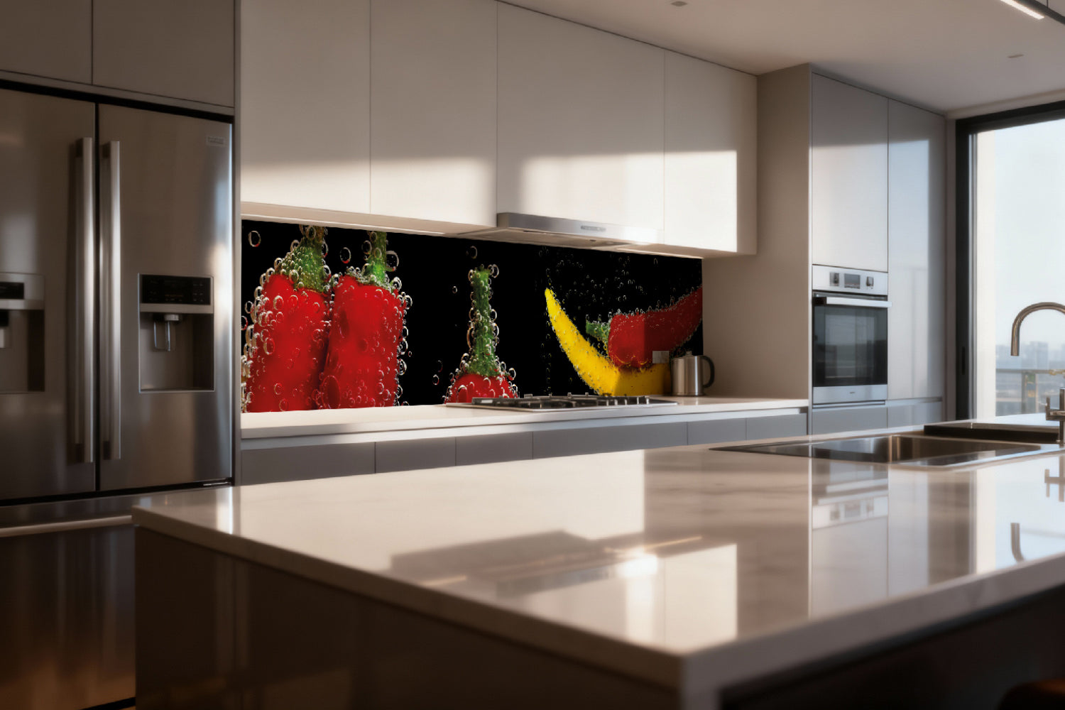 Küchenrückwand Rote & Gelbe Chili