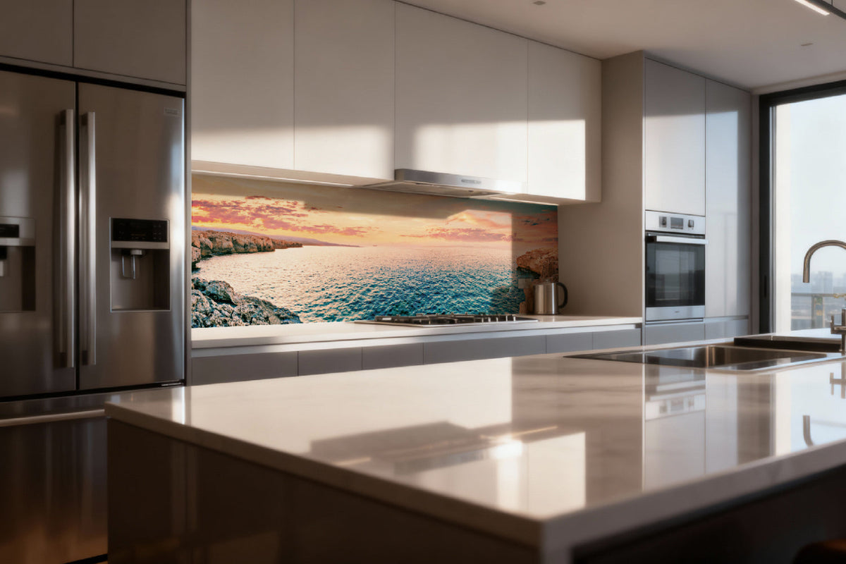 Küchenrückwand Sonnenuntergang am Meer