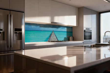 Küchenrückwand Steg ins Meer