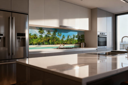 Küchenrückwand Tropischer Palmenstrand