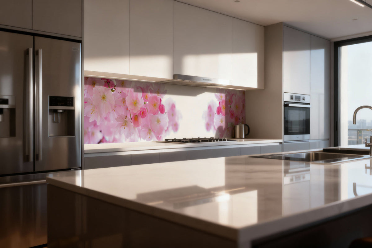 Küchenrückwand Japanische Kirschblüten