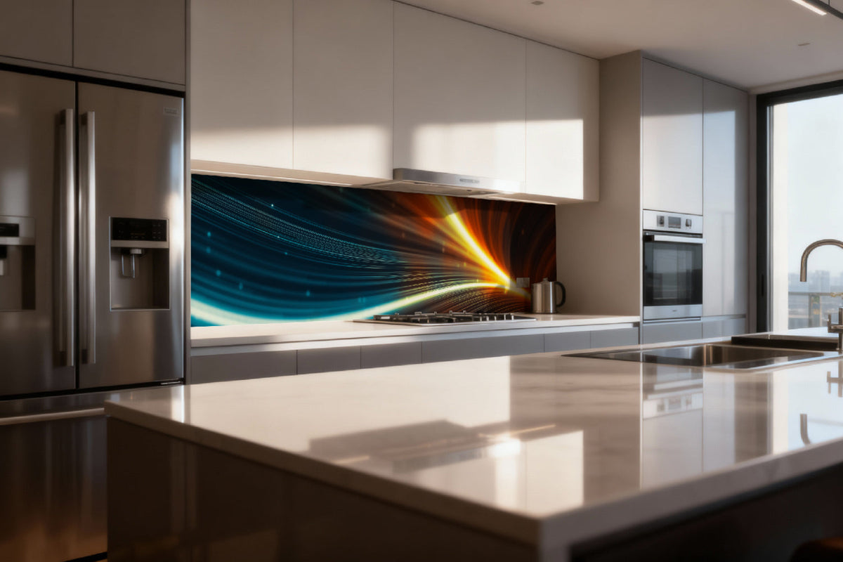 Küchenrückwand Abstraktes Lichtspiel