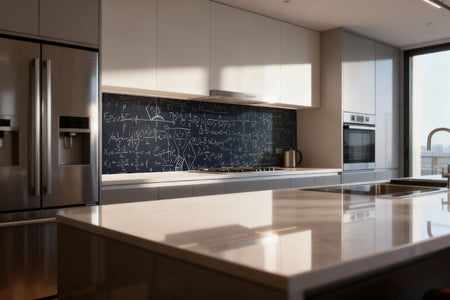 Küchenrückwand Kreidetafel mit Matheformeln