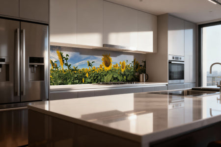 Küchenrückwand Sonnenblumenfeld