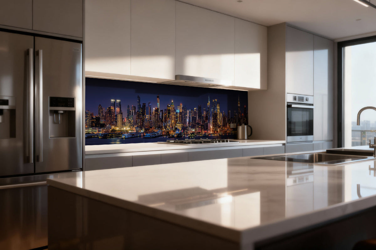 Küchenrückwand Metropole bei Nacht