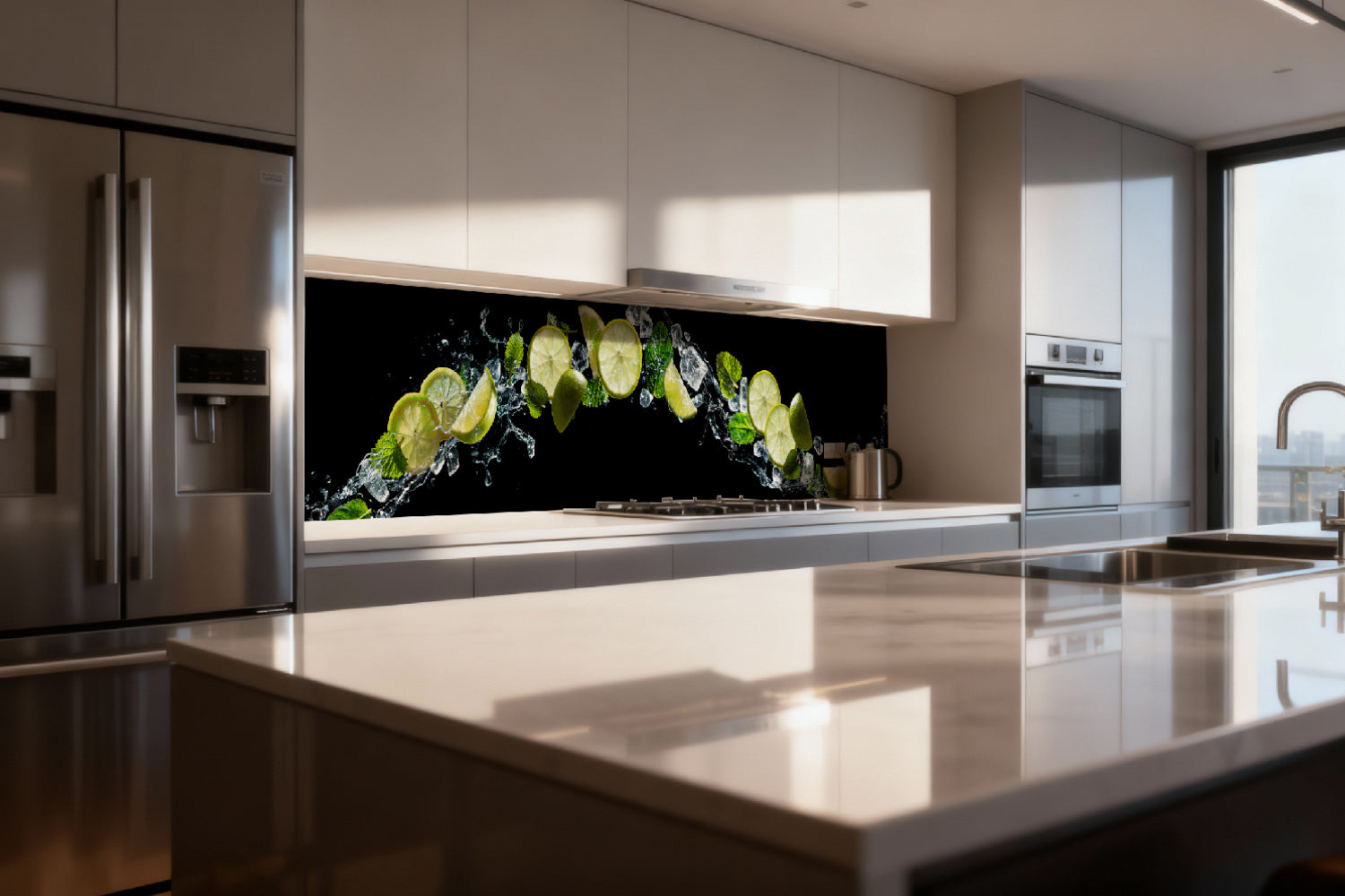Küchenrückwand Limetten & Minze