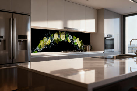 Küchenrückwand Limetten & Minze