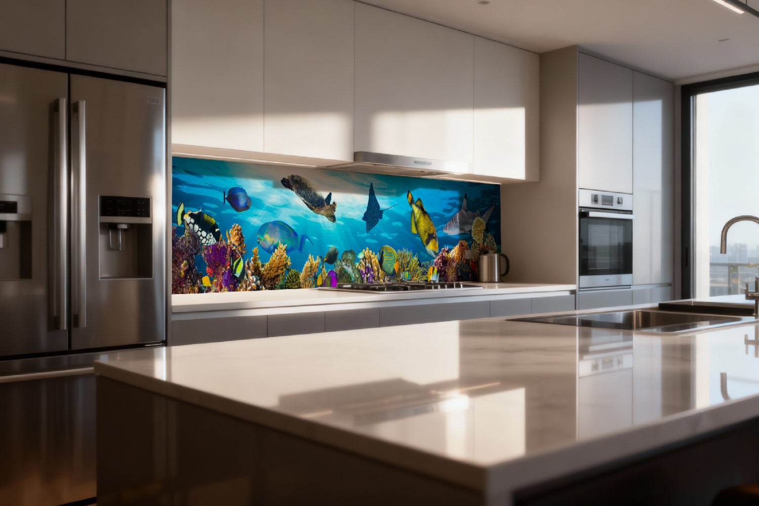 Küchenrückwand Bunte Fische & Korallenriff