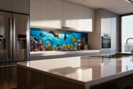 Küchenrückwand Bunte Fische & Korallenriff