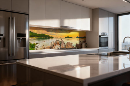 Küchenrückwand Sonnenuntergang am Meer