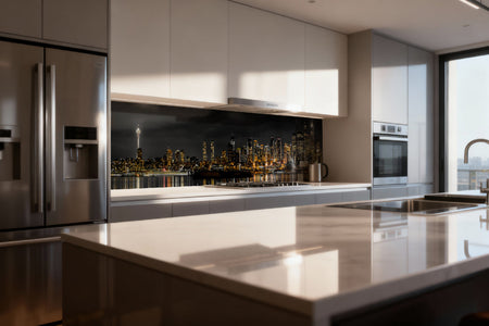 Küchenrückwand Skyline bei Nacht