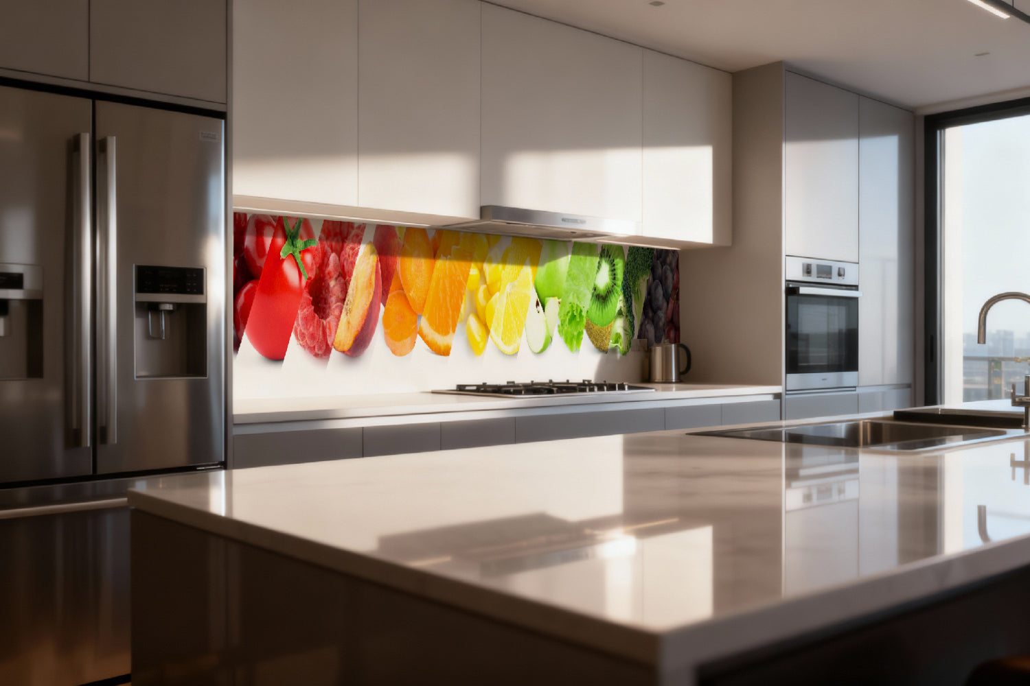 Küchenrückwand Buntes Obst & Gemüse