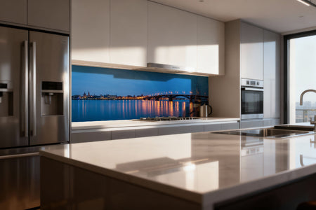 Küchenrückwand Brücke über dem Fluss