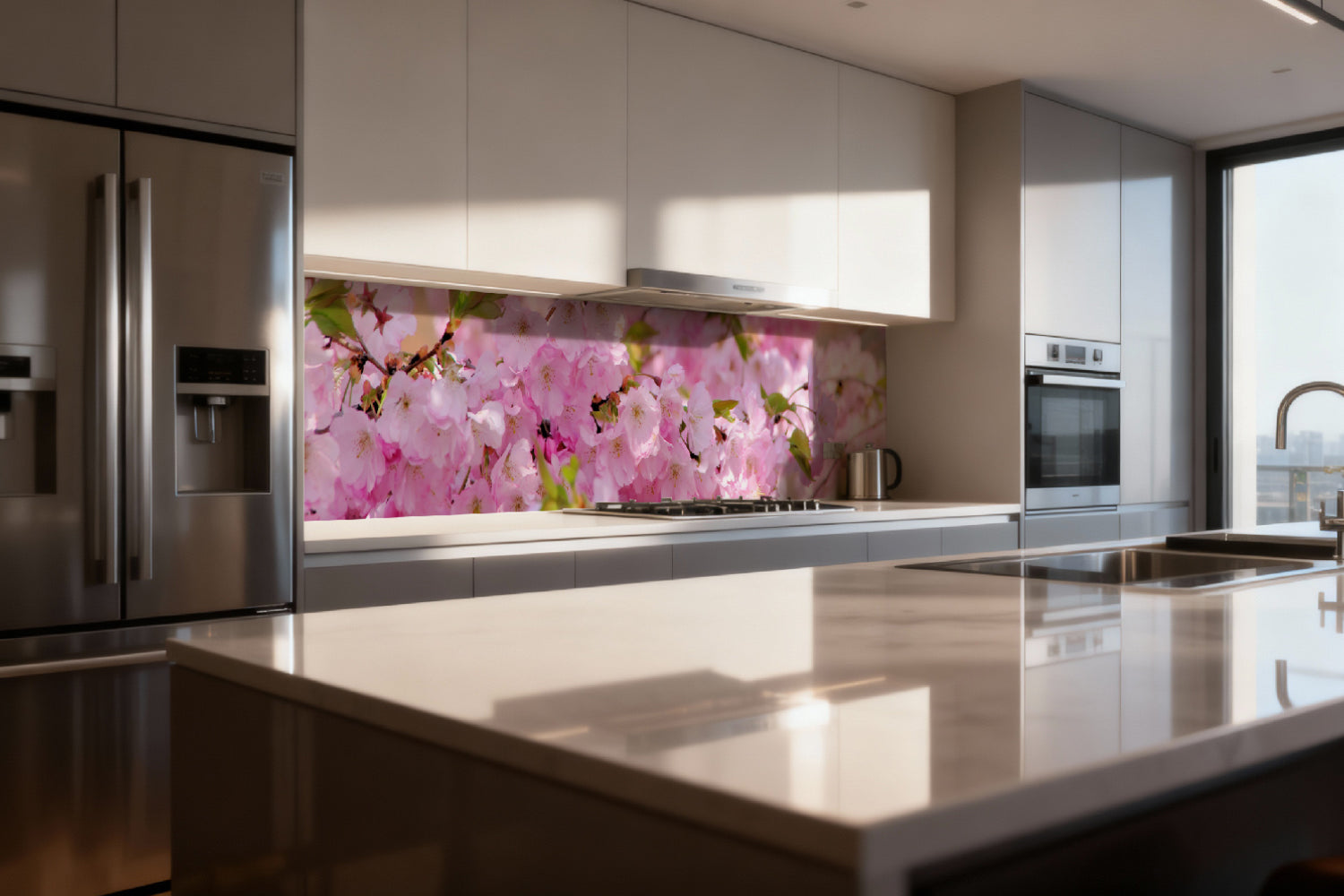 Küchenrückwand Kirschblüte Design