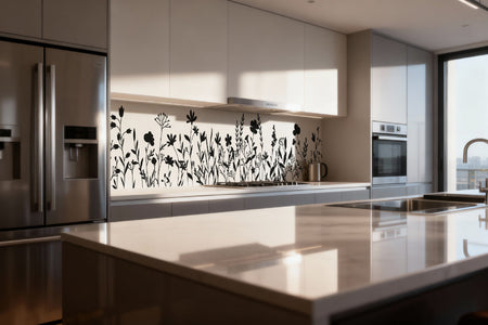 Küchenrückwand Minimal Art Blumen