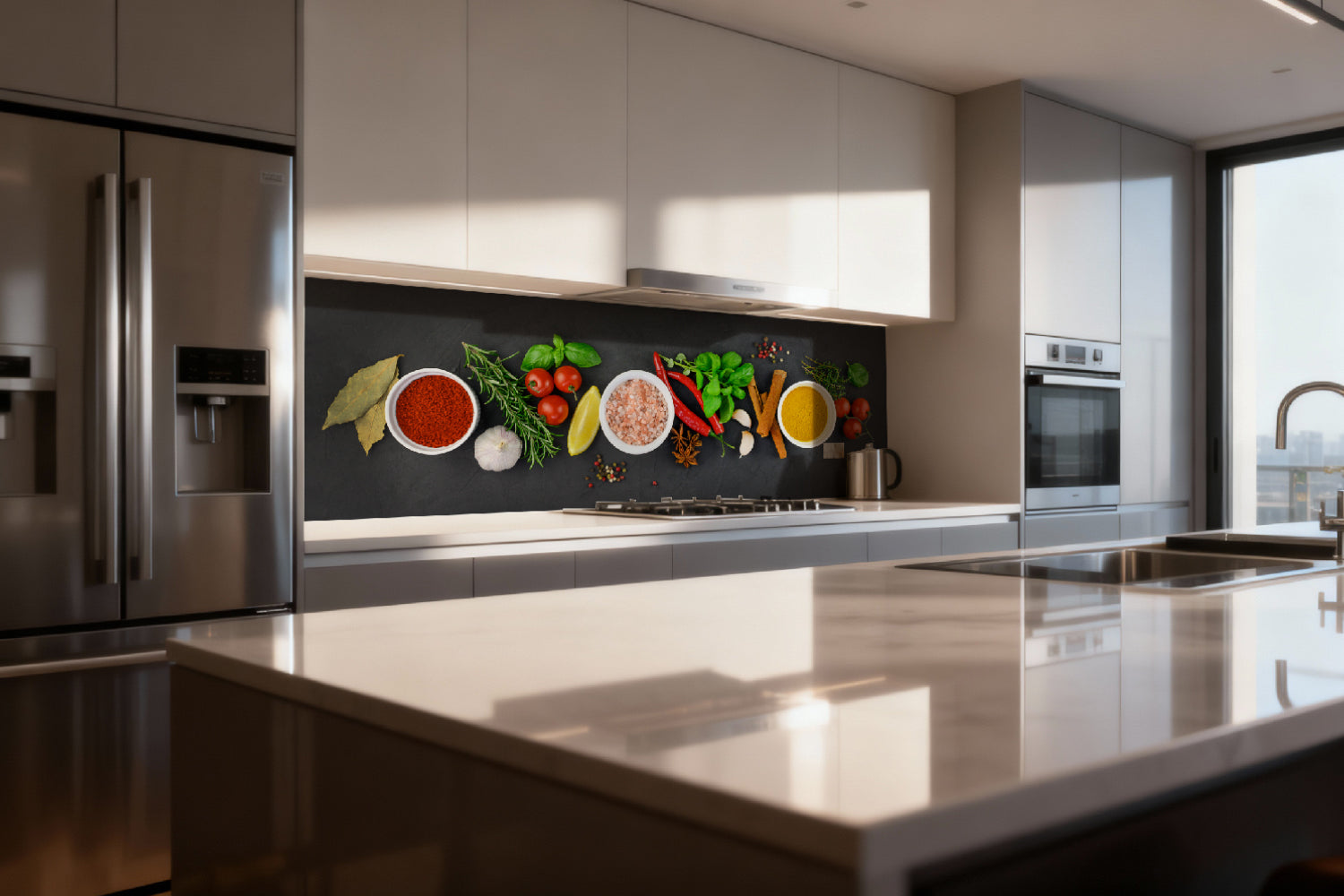 Küchenrückwand Gewürze und Kräuter