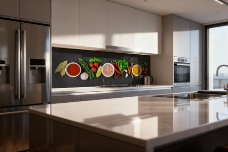 Küchenrückwand Gewürze und Kräuter