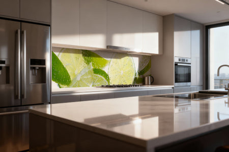 Küchenrückwand Spritzige Limetten