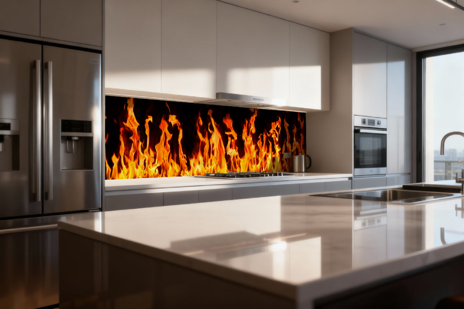 Küchenrückwand Feuer Flammen