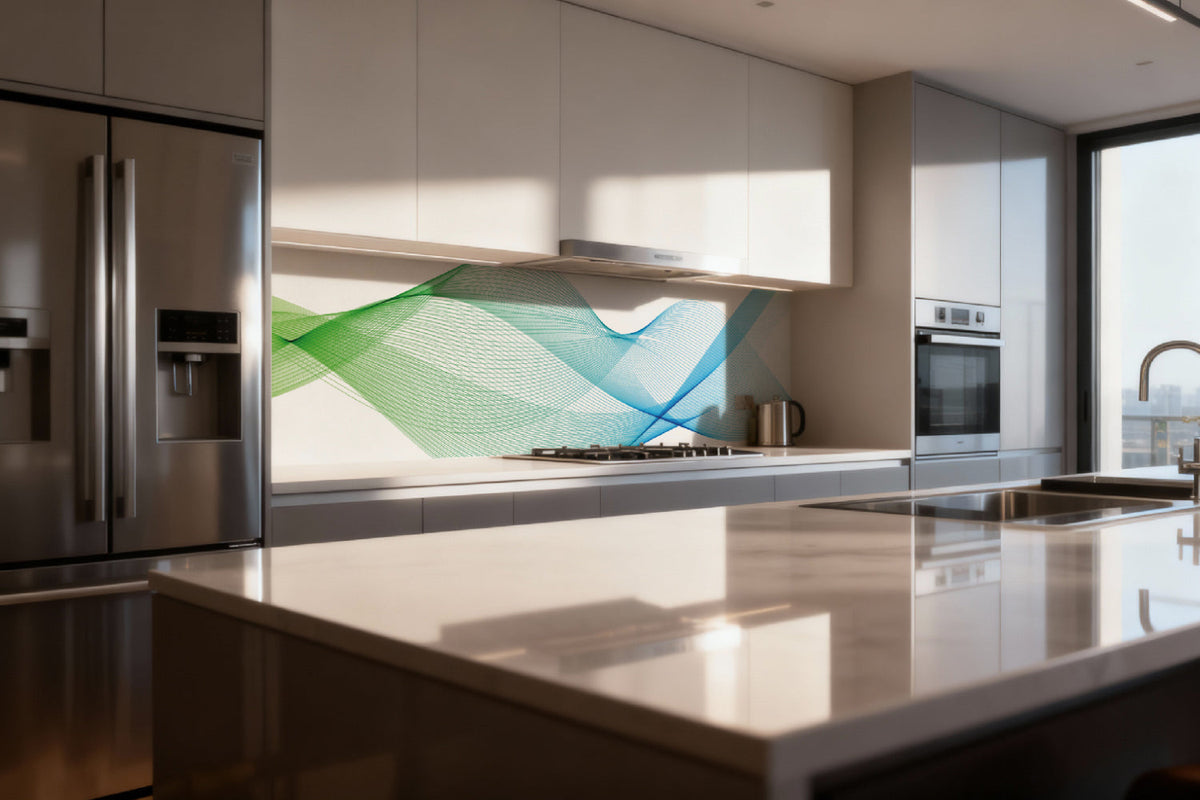 Küchenrückwand Abstrakte Wellen