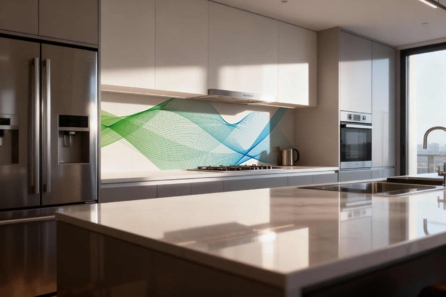 Küchenrückwand Abstrakte Wellen
