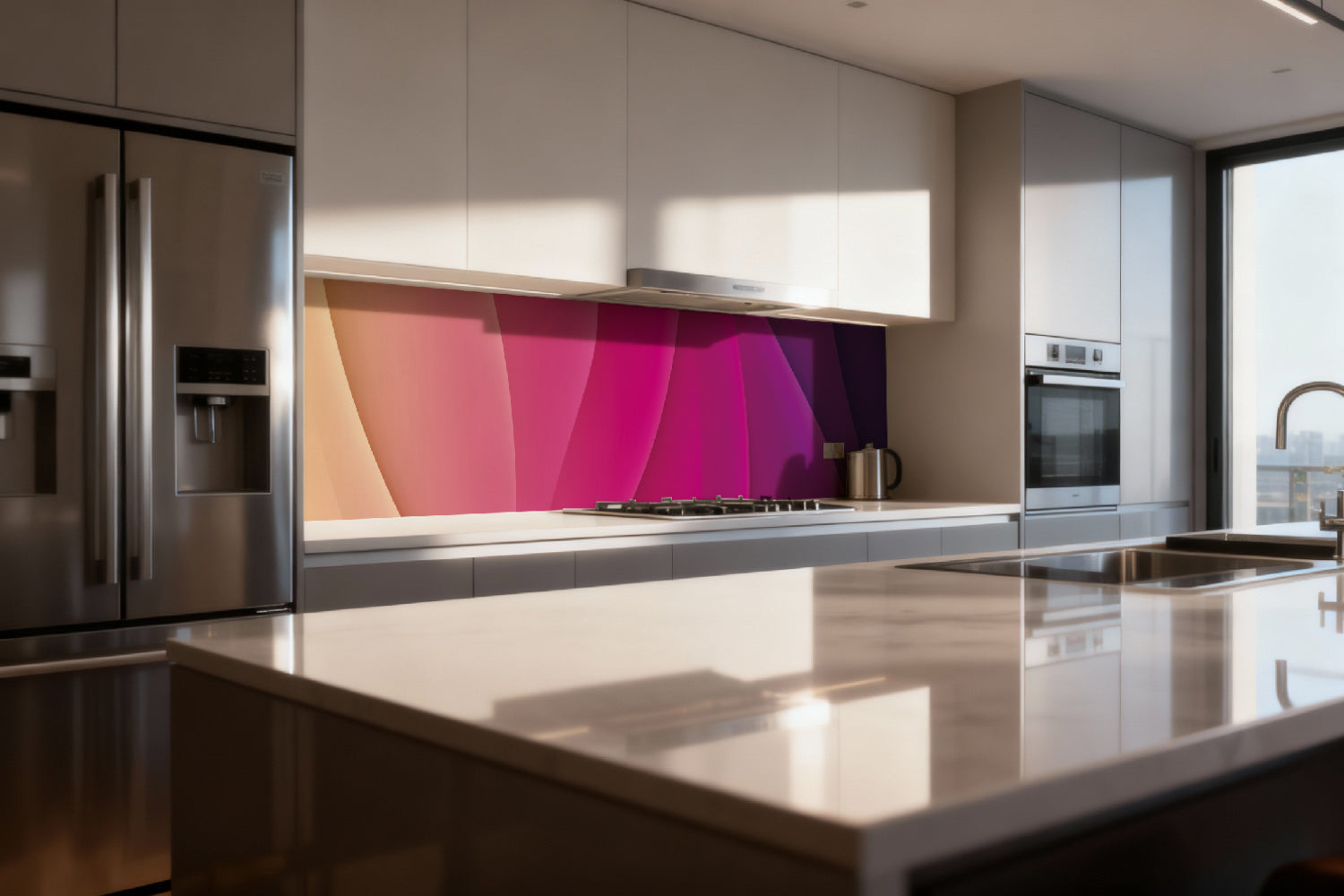 Küchenrückwand Abstrakt Pink Violett