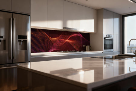 Küchenrückwand Modern Abstrakt Wellen