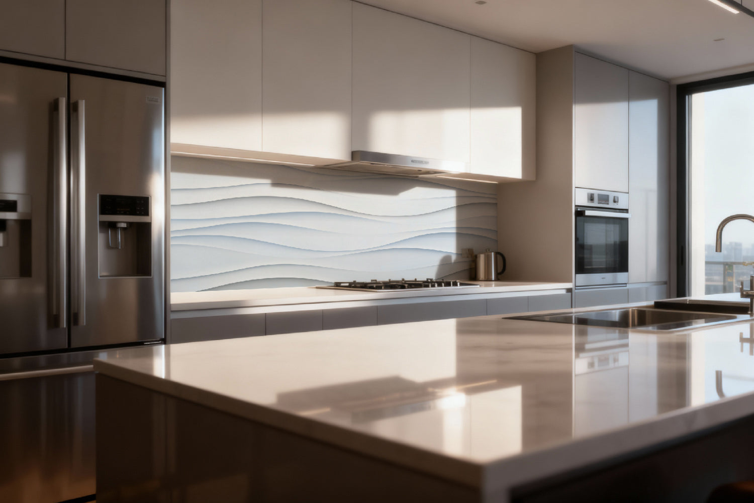 Küchenrückwand Abstrakt Wellen