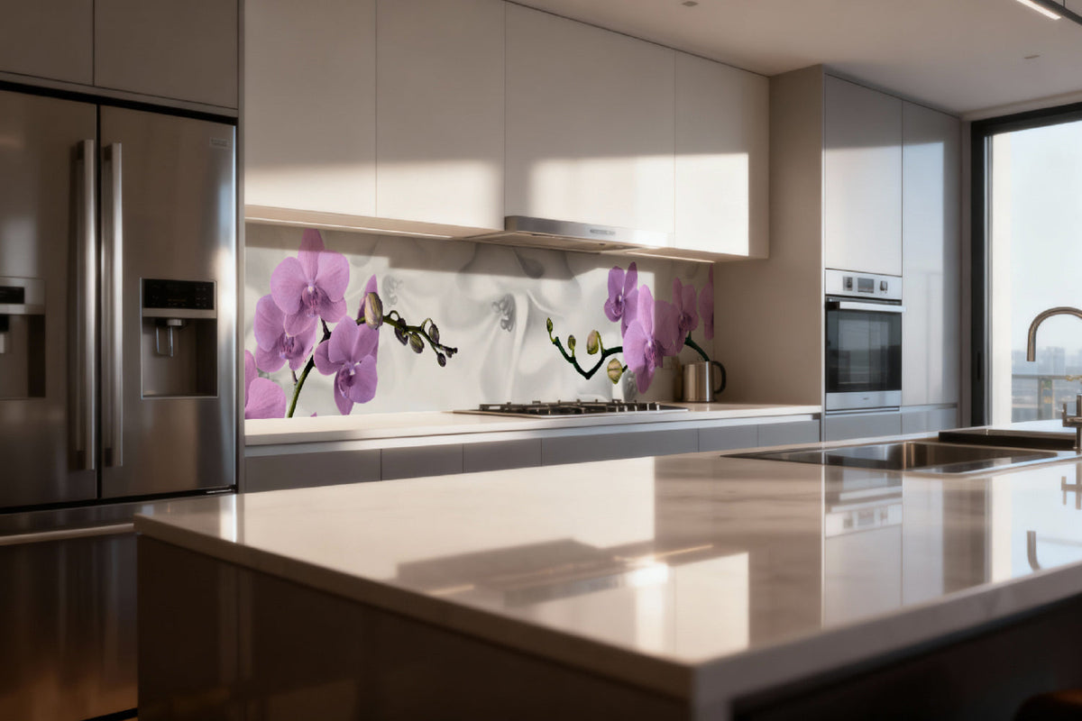 Küchenrückwand Orchidee Lila Design
