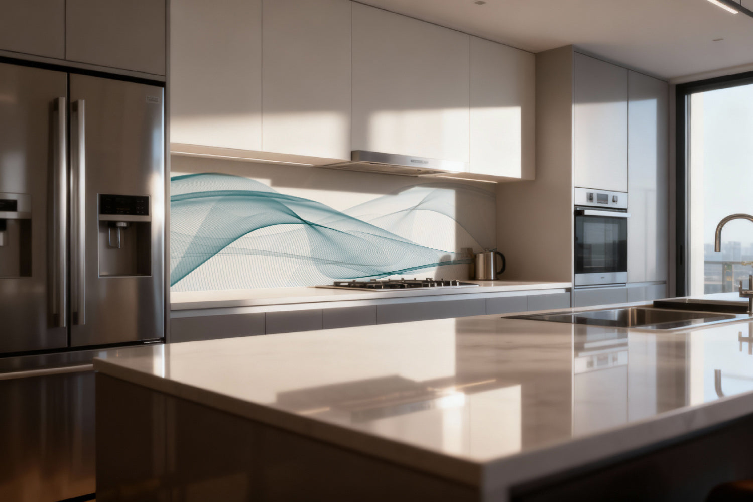 Küchenrückwand Abstrakt Linien Design