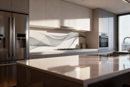 Küchenrückwand Schwarz Weiß Punkte Design