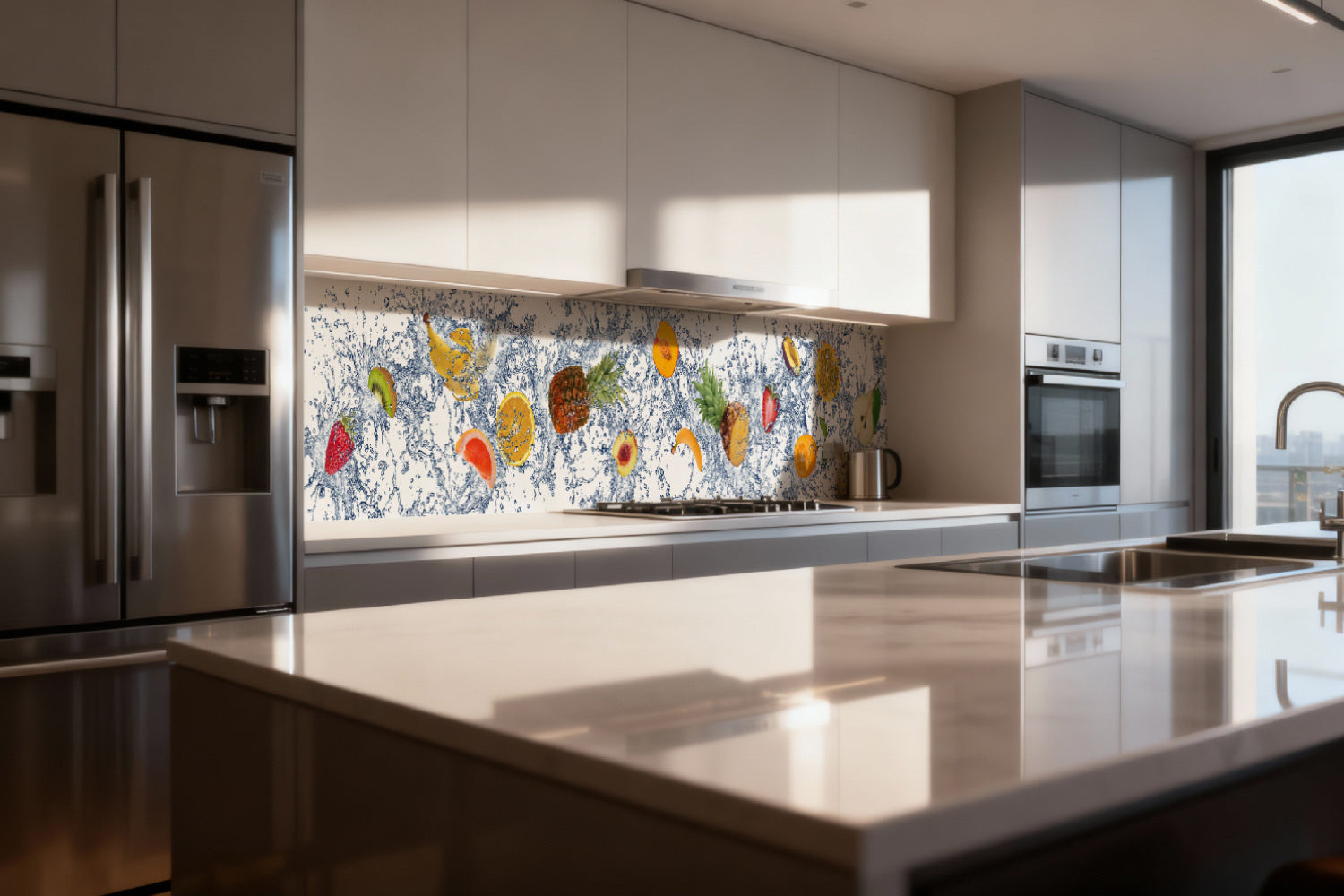 Küchenrückwand Obst Splash mit Wasser