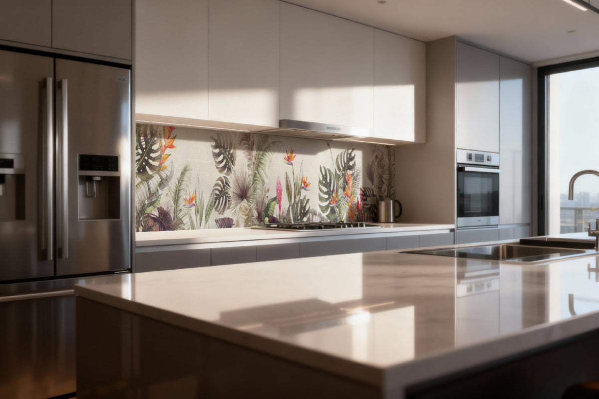 Küchenrückwand Tropische Blätter