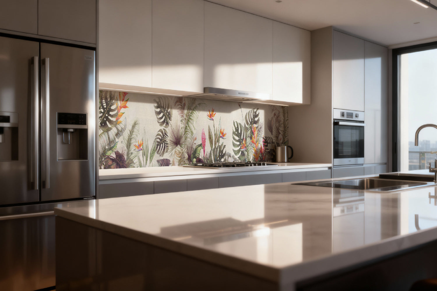 Küchenrückwand Tropische Blätter